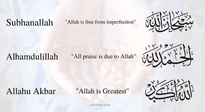 Meaning of Subhanallah Alhamdulillah Allahu Akbar in English